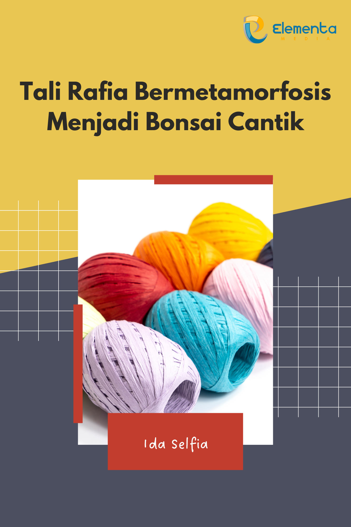 Tali rafia bermetamorfosis menjadi bonsai cantik